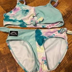Justice girls two piece swim suit